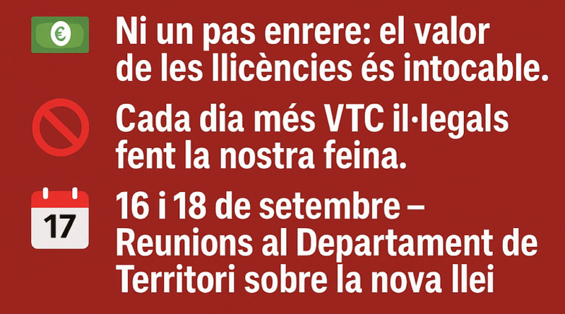 LLEI DE TRANSPORT DE VIATGERS EN VEHICLES DE MENYS DE NOU PLACES